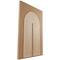Brown Polyester Geometric Home Wall Decor with Tan Layered Arch